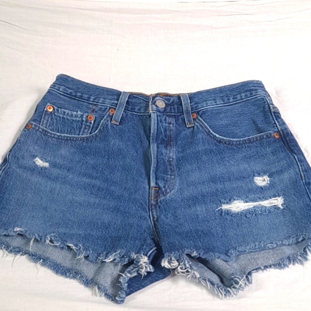 Like new distressed Levi's 501 cut-offs